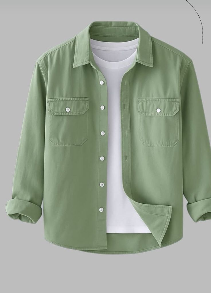 Olive Green Casual Shirt