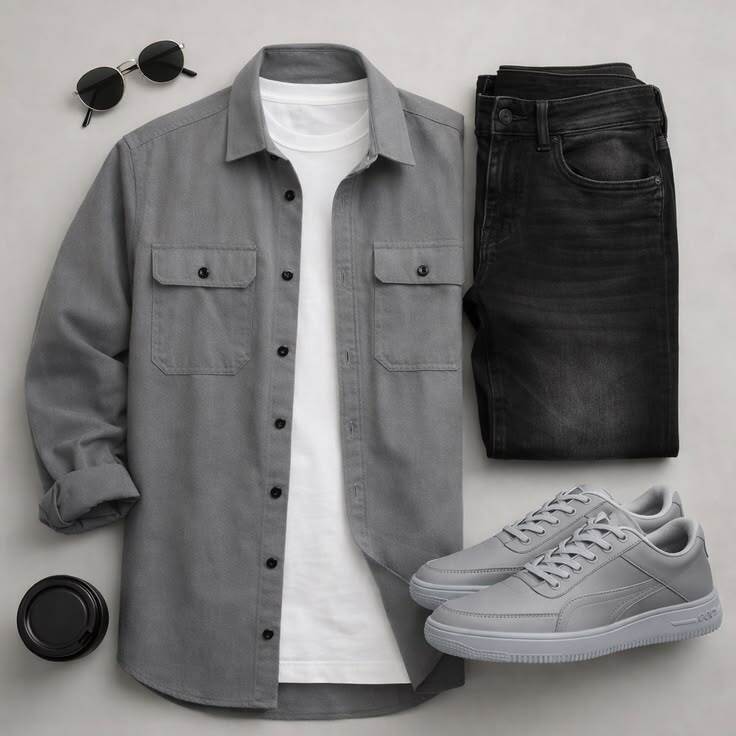 Grey Casual Outfit Set